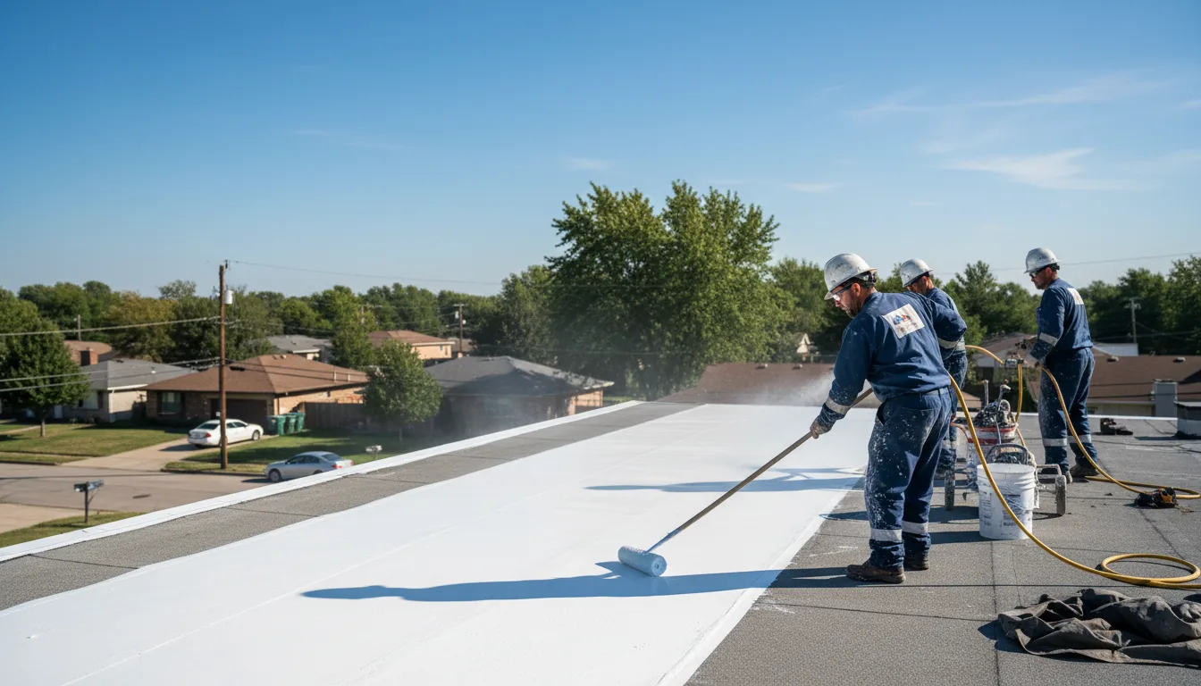 Commercial roof coating in Castleton, IL near me
